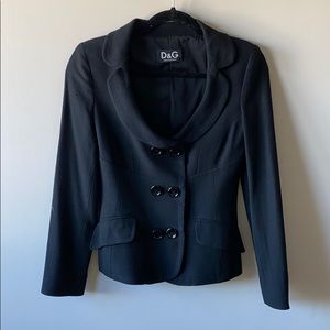 D&G Dolce & Gabbana black blazer with buttons US2